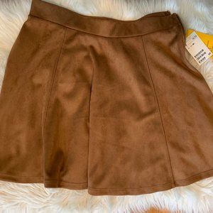 Tan Suede H&M Skater Skirt - New W/ Tags